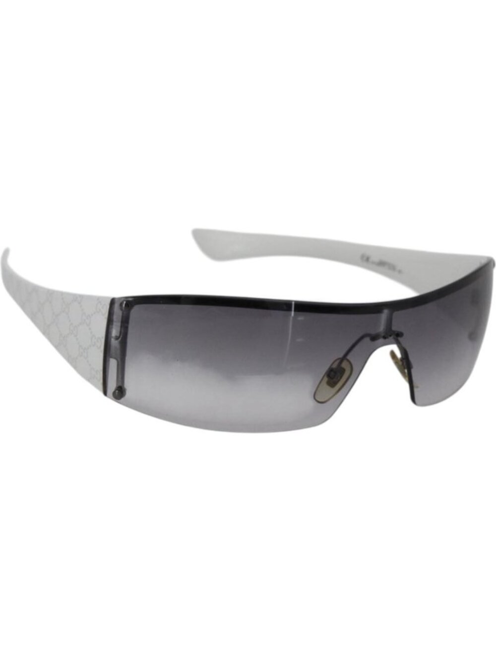 GUCCI Rimless Sunglasses plastic White Gray